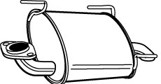 Nissan Almera kipufogó dob hátsó ferdehátú 1.5-1.8 benzin 2000-től (23085)